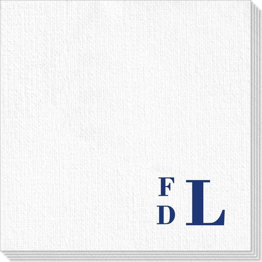 Stacked Monogram Deville Napkins