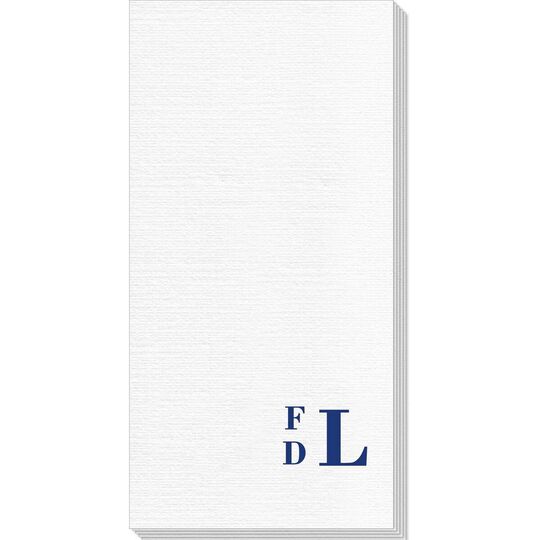 Stacked Monogram Deville Guest Towels