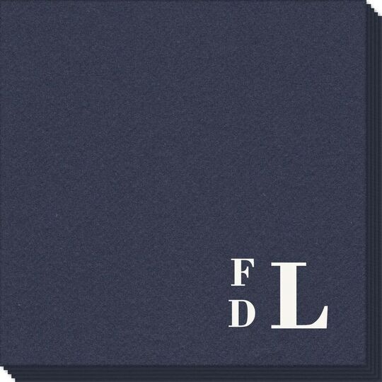 Stacked Monogram Linen Like Napkins