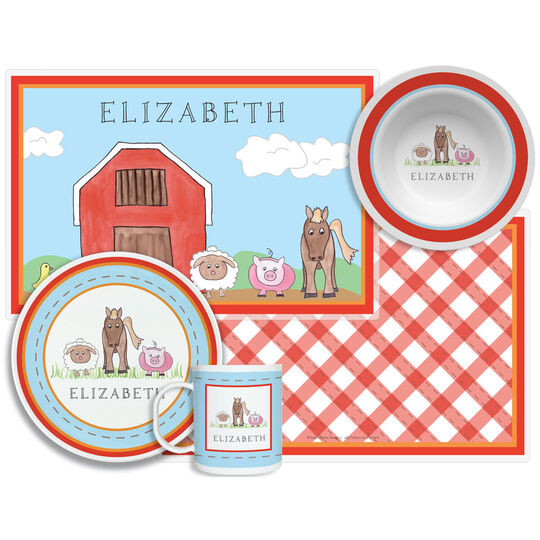 Down On The Farm 4-Piece Dinnerware Set