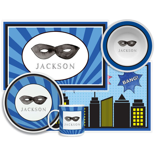 Superhero 4-Piece Dinnerware Set