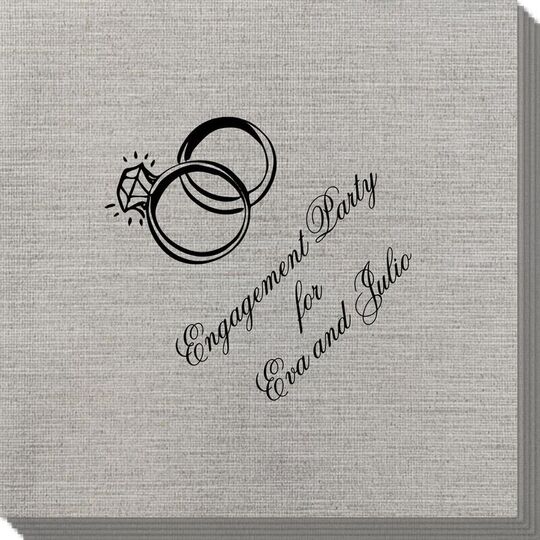 Wedding Rings Bamboo Luxe Napkins