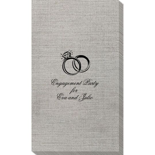 Wedding Rings Bamboo Luxe Guest Towels