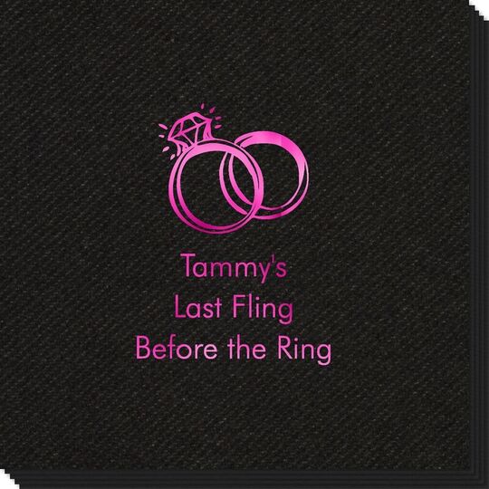 Wedding Rings Linen Like Napkins