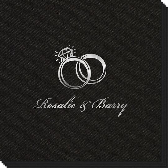 Wedding Rings Linen Like Napkins