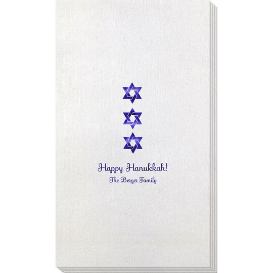 Star of David Row Bamboo Luxe Guest Towels