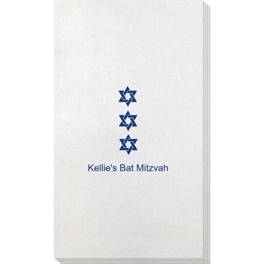 Star of David Row Bamboo Luxe Guest Towels
