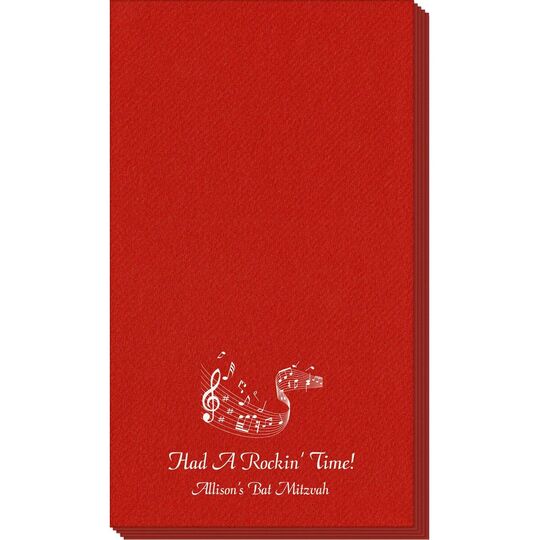 Musical Staff Linen Like Guest Towels