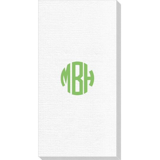 Rounded Monogram Deville Guest Towels