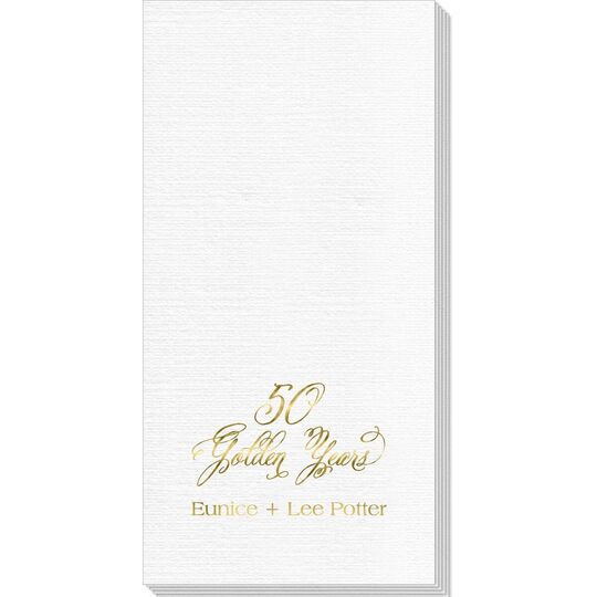 Elegant 50 Golden Years Deville Guest Towels