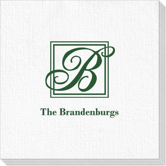 Framed Initial Plus Text Deville Napkins