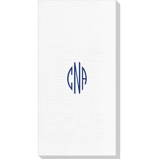 Shaped Oval Monogram Deville Guest Towels