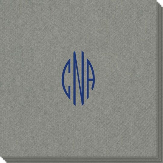 Shaped Oval Monogram Linen Like Napkins