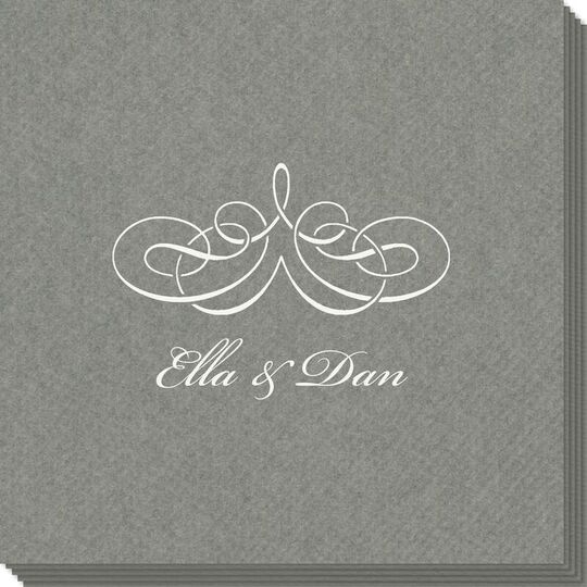 Magnificent Scroll Linen Like Napkins