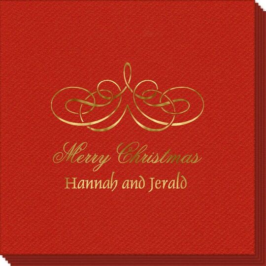 Magnificent Scroll Linen Like Napkins