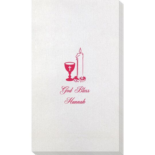 Chalice and Candle Bamboo Luxe Guest Towels