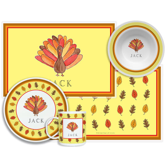 Tom Turkey 4-Piece Dinnerware Set