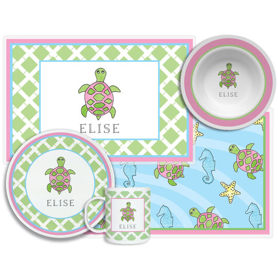 Sea Turtle 4-Piece Dinnerware Set