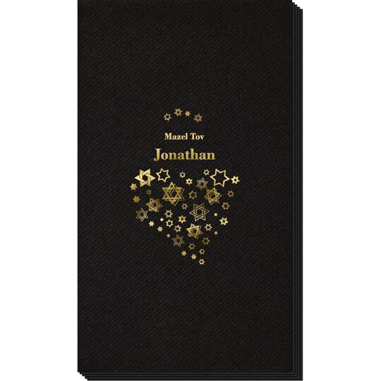 Jewish Star Party Linen Like Guest Towels