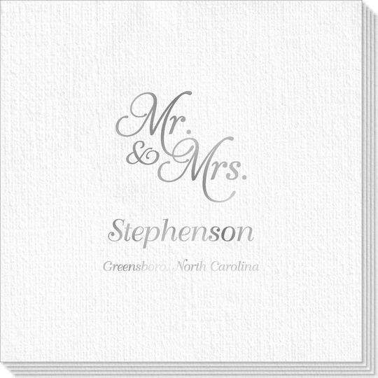 Elegant Mr. & Mrs. Deville Napkins