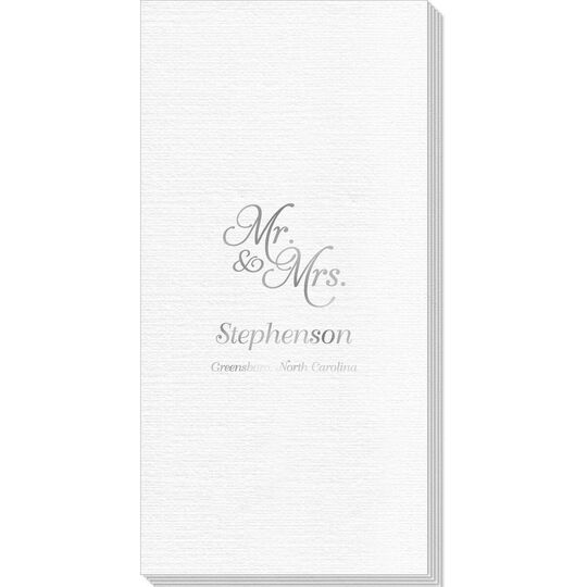 Elegant Mr. & Mrs. Deville Guest Towels