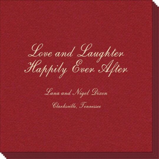 Love and Laughter Linen Like Napkins