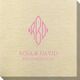Shaped Diamond Monogram with Text Bamboo Luxe Napkins Image 1 of 2