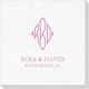 Shaped Diamond Monogram with Text Deville Napkins Image 1 of 2