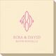 Shaped Diamond Monogram with Text Linen Like Napkins Image 1 of 2