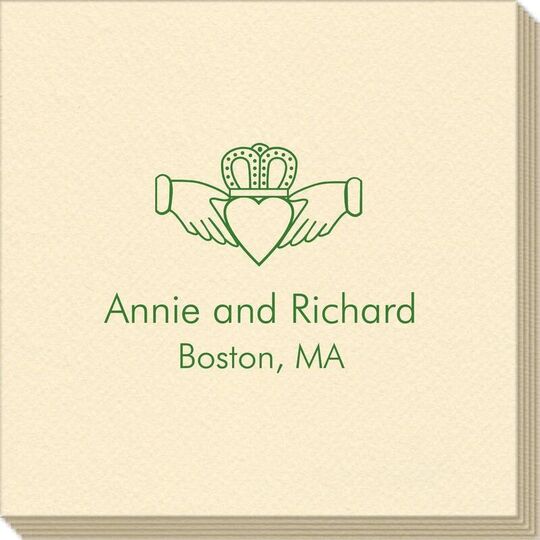 Traditional Irish Claddaugh Linen Like Napkins