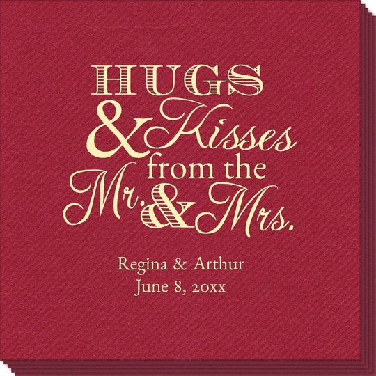 Hugs and Kisses Linen Like Napkins