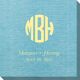 Rounded Monogram with Text Bamboo Luxe Napkins Image 1 of 2
