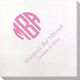 Rounded Monogram with Text Bamboo Luxe Napkins Image 2 of 2