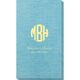 Rounded Monogram with Text Bamboo Luxe Guest Towels Image 1 of 2