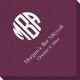 Rounded Monogram with Text Linen Like Napkins Image 2 of 2