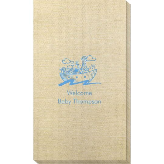 Noah's Ark with Animals Bamboo Luxe Guest Towels