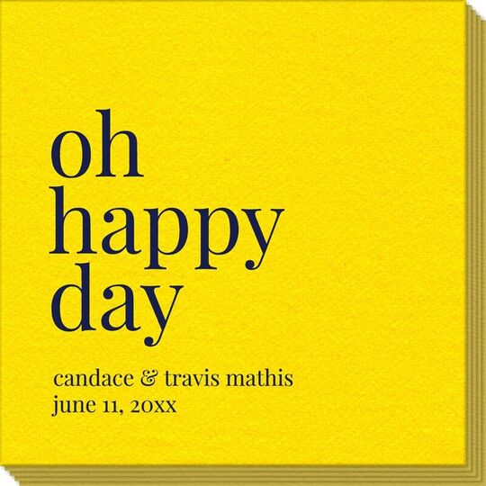 Oh Happy Day Linen Like Napkins