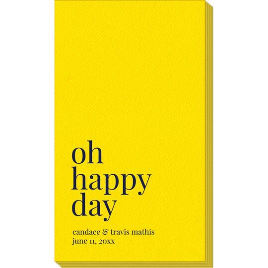 Oh Happy Day Linen Like Guest Towels