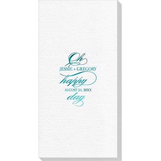 Romantic Oh Happy Day Deville Guest Towels