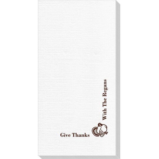 Corner Text with Turkey Design Deville Guest Towels