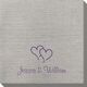 Modern Double Hearts Bamboo Luxe Napkins Image 1 of 2