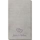 Modern Double Hearts Bamboo Luxe Guest Towels Image 1 of 2