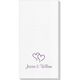 Modern Double Hearts Deville Guest Towels Image 1 of 2