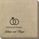 Modern Wedding Rings Bamboo Luxe Napkins Image 2 of 3