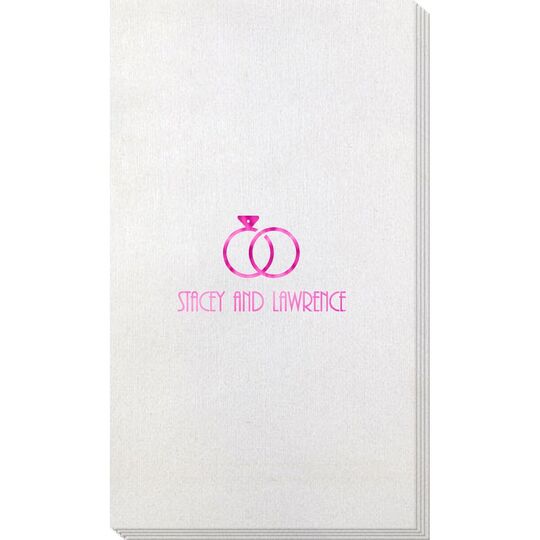 Modern Wedding Rings Bamboo Luxe Guest Towels