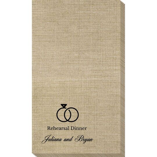 Modern Wedding Rings Bamboo Luxe Guest Towels