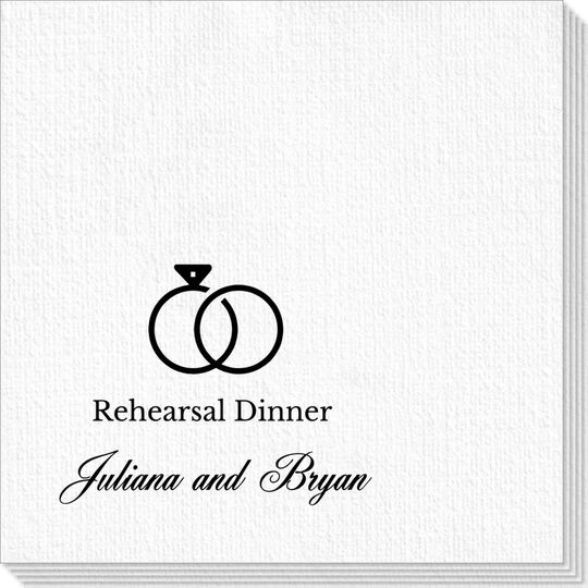 Modern Wedding Rings Deville Napkins