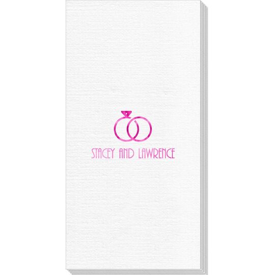 Modern Wedding Rings Deville Guest Towels