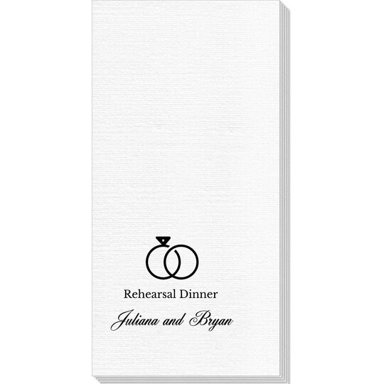 Modern Wedding Rings Deville Guest Towels