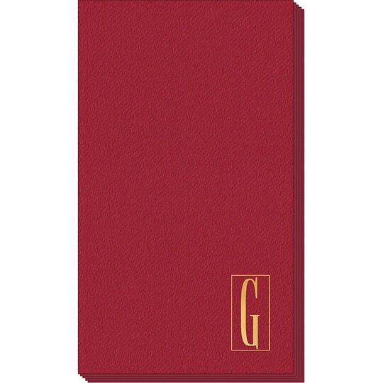 Contempo Monogram Linen Like Guest Towels